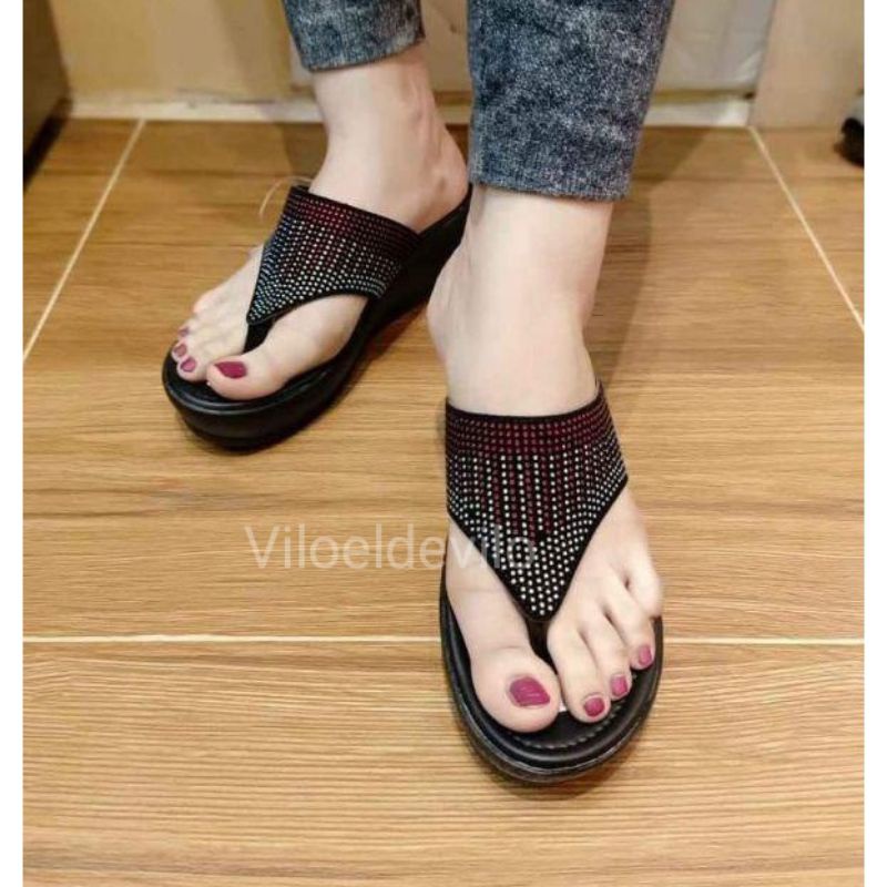 Wedges Calbi Sandal Wanita Pesta (CALBI BLINK)