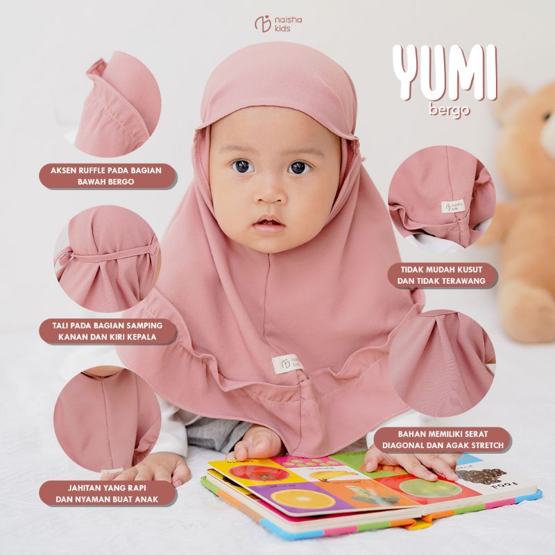 Yumi bergo kids naisha official | bergo anak | bergo premium | bergo adem | bergo alus | bergo anak warna hitam | bergo kids premium | bergo bermerk | bergo anak tali | kado baby | kado anak | hampers kids | kado lahiran bergo bayi