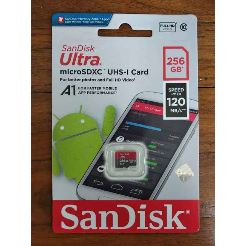 MICRO SD 256GB SANDISK ORIGINAL CLASS 10