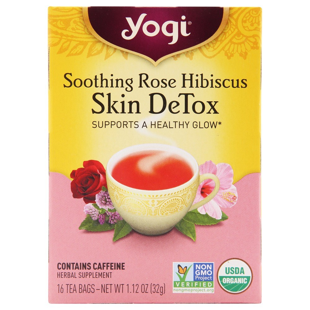 

Yogi Tea, Skin DeTox, Soothing Rose Hibiscus, 16 Tea Bags, 1.12 oz (32 g)