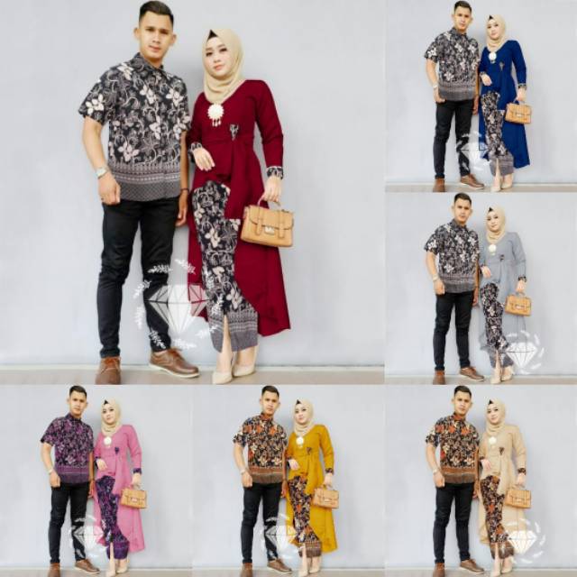 Baju Gamis Couple Keluarga Terbaru Ramadhan 2021 Model Baju Pesta Bahan Baloteli Tebal Kekinian