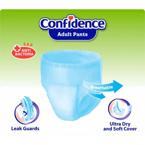 Popok Dewasa Celana Confidence Adult Diapers Size M 10