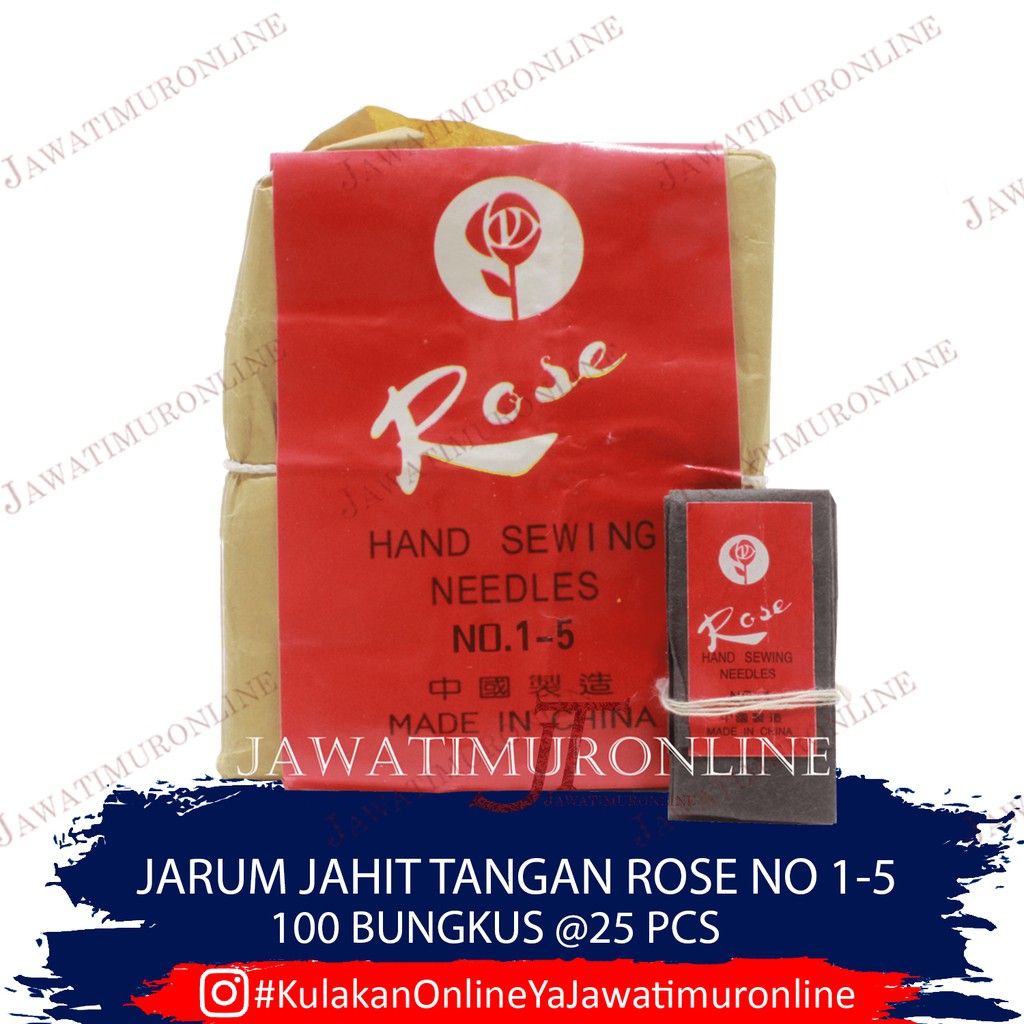 Jarum Jahit Rose no 1 -5 / Jarum Tangan Rose no 1 - 5 per Pak