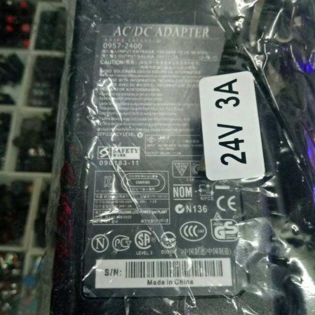 Ac dc adaptor 24v 3a power supply dc input ac 220v output dc 24v 3a