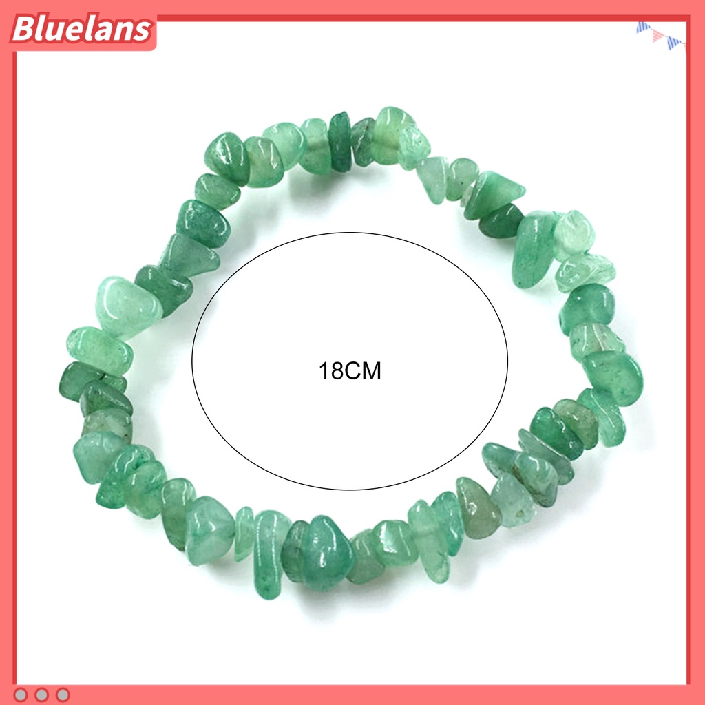 Gelang Tali Elastis Aksen Batu Bentuk Irregular Untuk Wanita