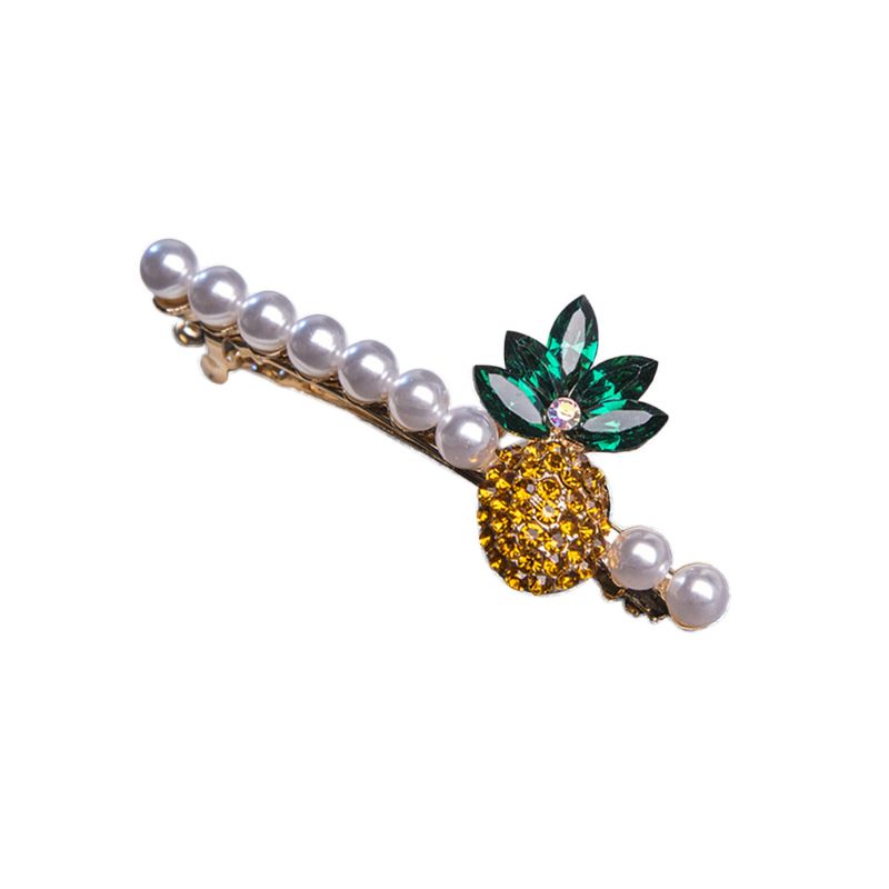 Siy Jepit Rambut Bentuk Nanas Dengan Berlian Imitasi Untuk Wanita