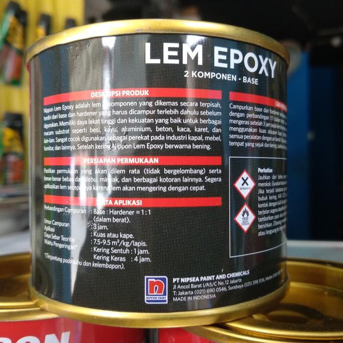 LEM EPOXY NON SAG  ANTI AIR 2 KOMPONEN 350GR",1,6KG" NIPPON PAINT ORI