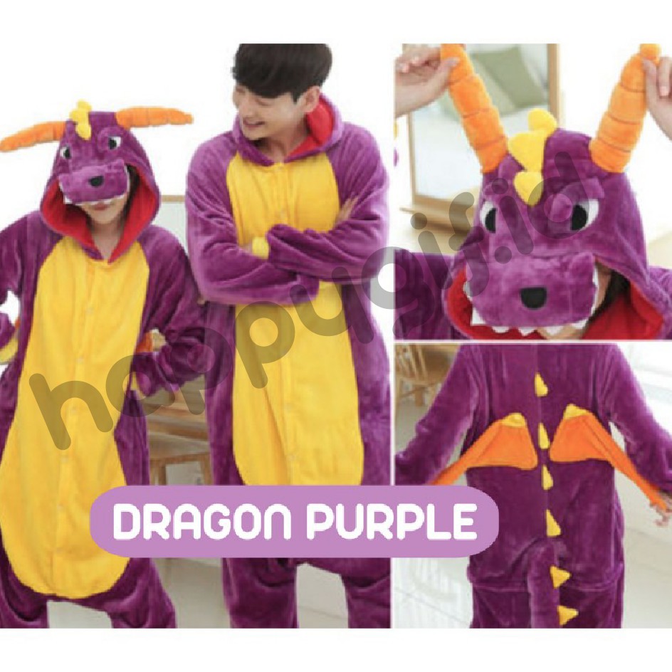 BAJU KOSTUM ONESIE PIYAMA KIGURUMI DINO SULLEY DEWASA-2