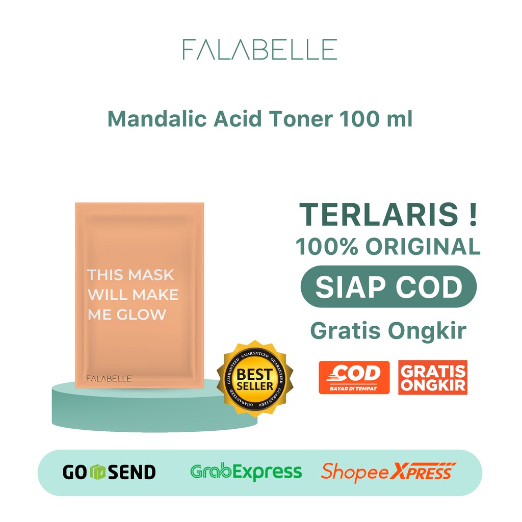 Falabelle Bundling menuju Glowing 2 ( Glow Mask,Tamanu with Mandelic Acid 100 ml , Serum Falabelle)