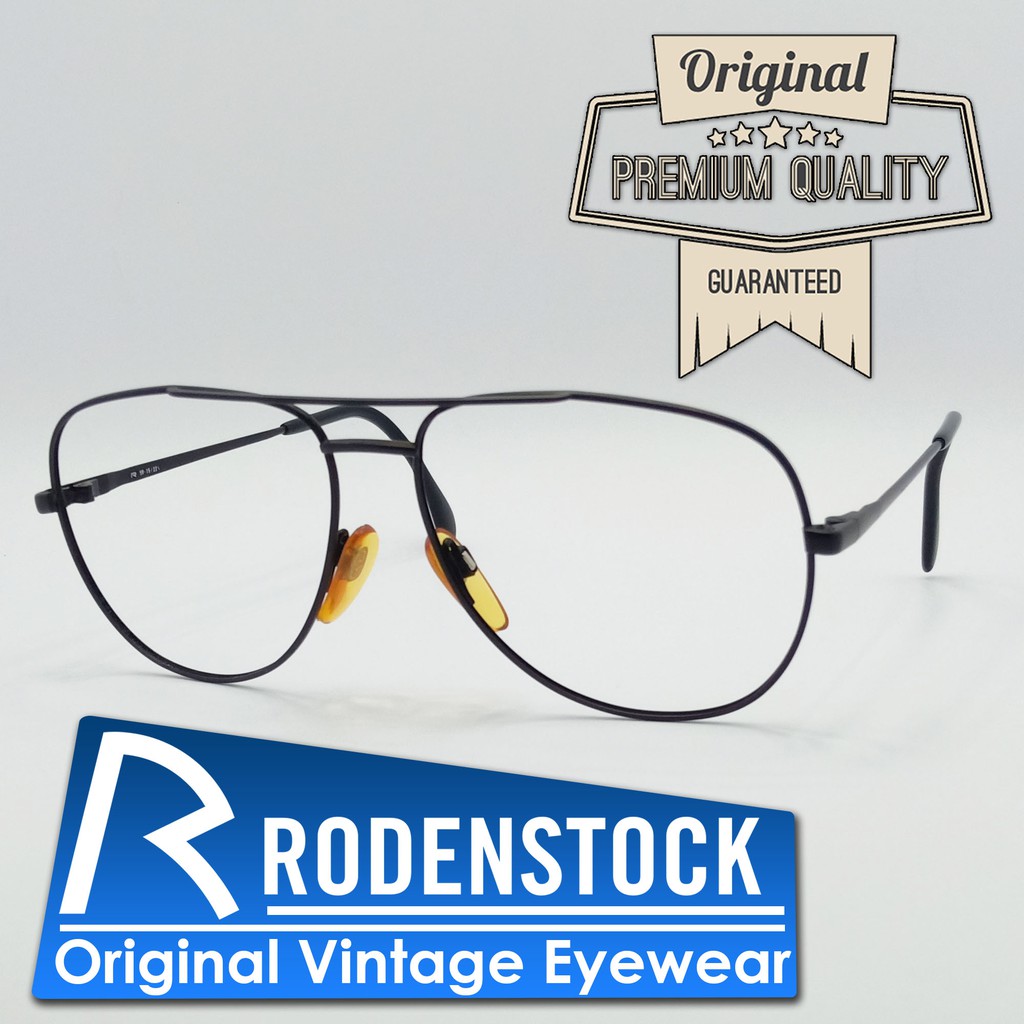Kacamata Vintage Jadul Antik Original Aviator Rodenstock Robin 2704D Black Size 59