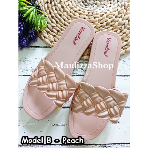 Sandal Slop Jelly Flat Verotino Murah-8