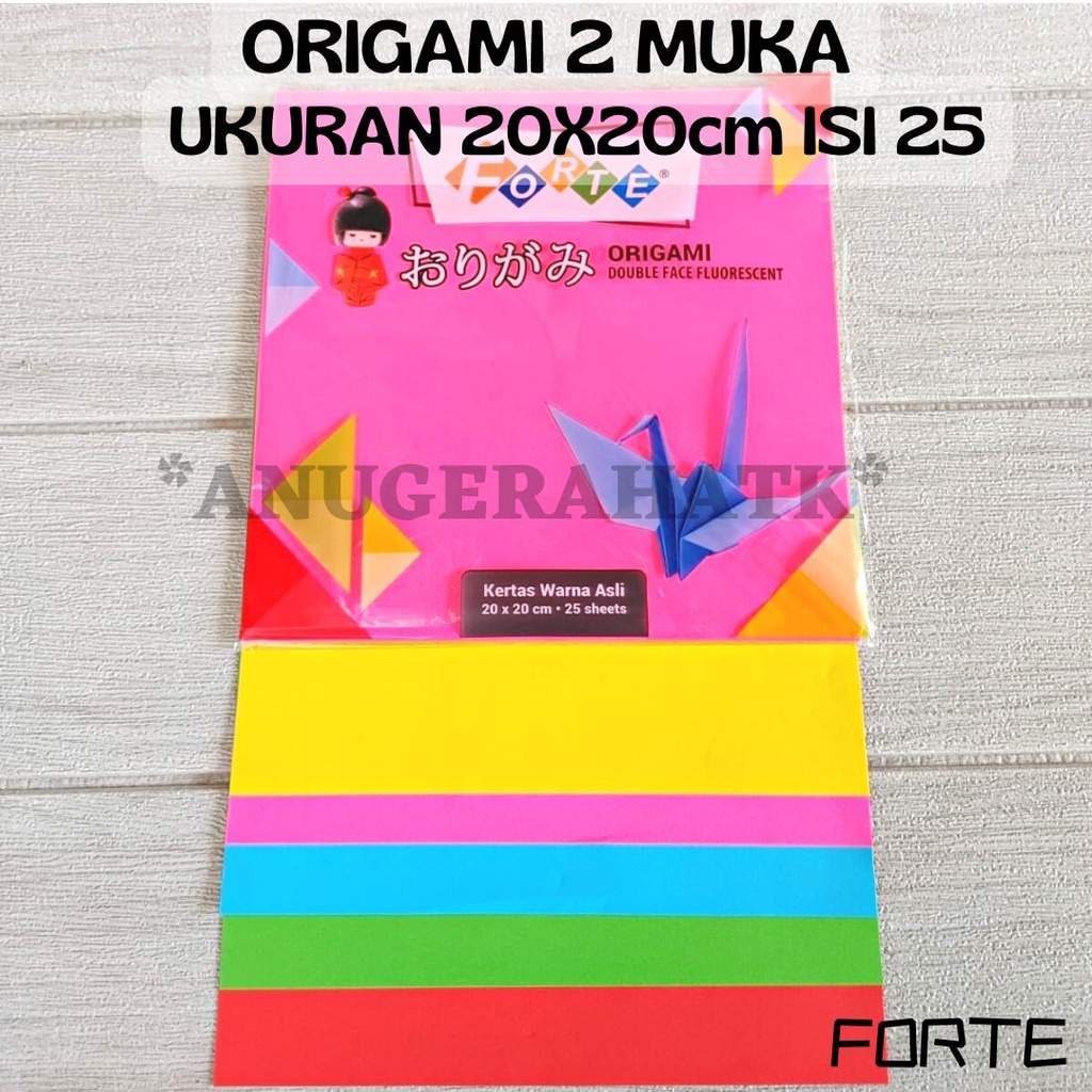 

Kertas lipat Origami 20X20 Cm bolak-balik FORTE