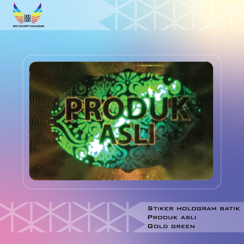 

Stiker Hologram Pecah Telur Produk Asli Stiker Segel Box Batik Hijau