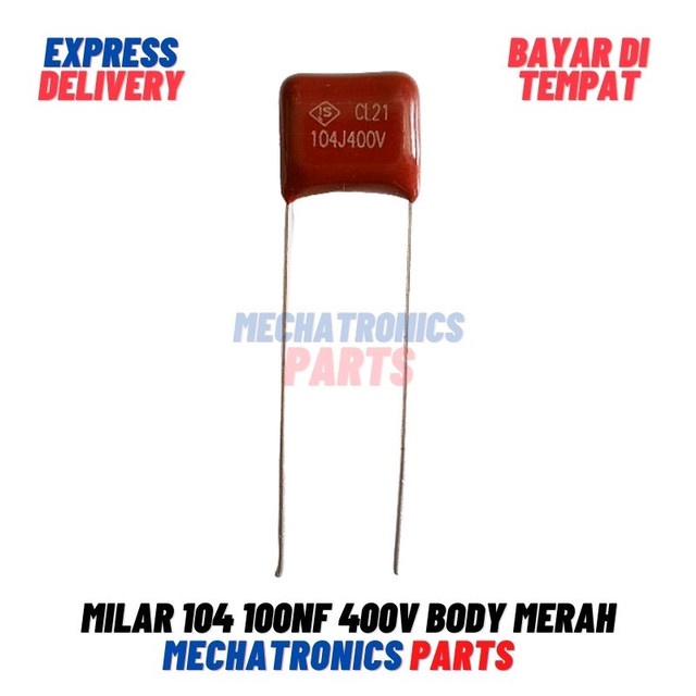 [5792] Milar 104 100nF 400v Body Merah