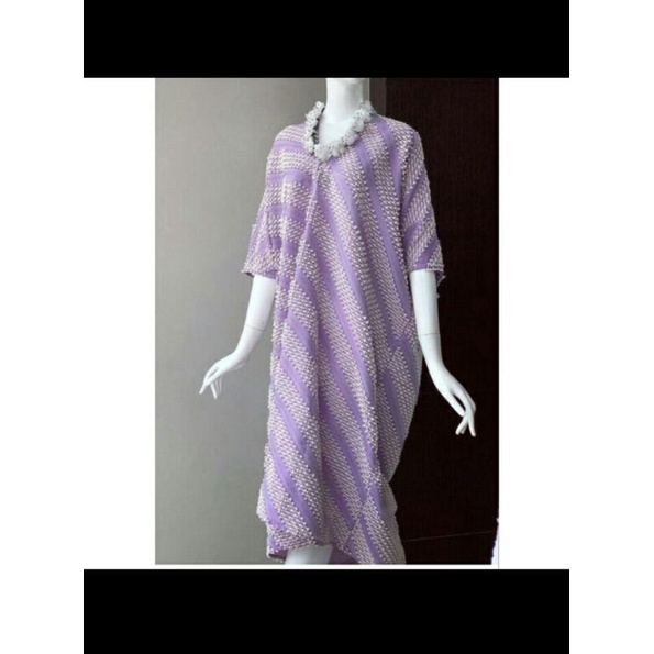 DRESS WANITA VIOLETA TENUN BULU BAJU TUNIK - BAJU ATASAN WANITA - BAJU SONGKET BULU