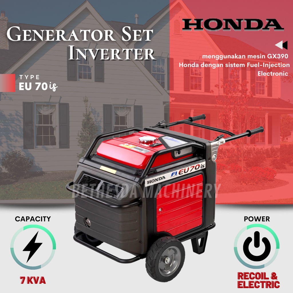Genset Generator Set Honda type silent 7kva. Portable Inverter