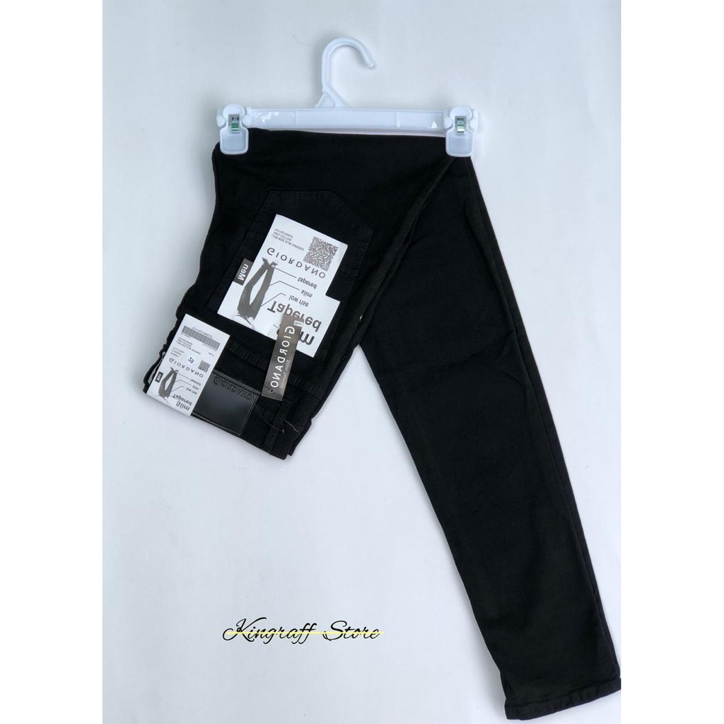 Celana jeans pensil giordano skinny slimfit hitam (melar)