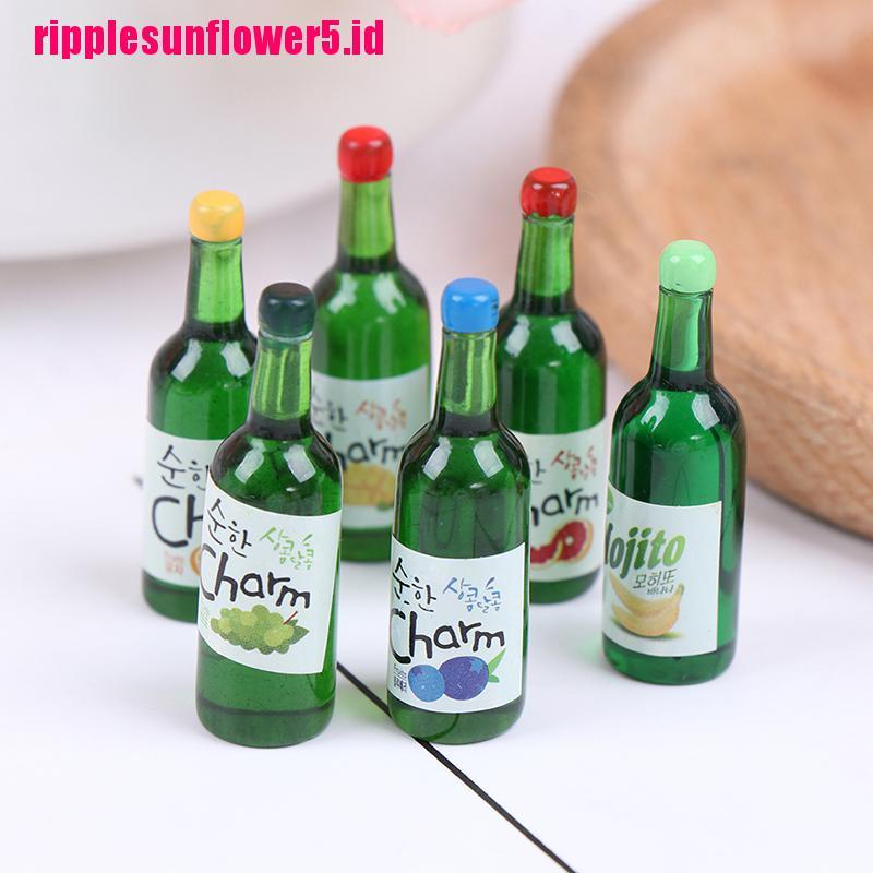 5pcs Miniatur Botol Jus Buah Skala 1: 12 Untuk Dapur Rumah Boneka