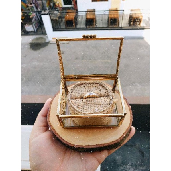 Ring box mini / box cincin rustic 7x5x3cm