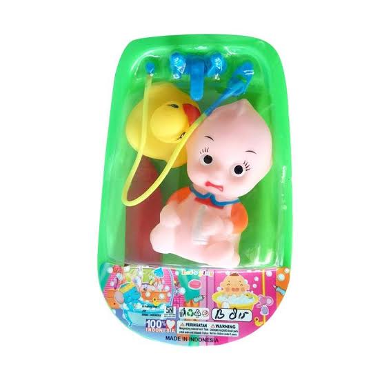 mainan boneka baby bathup mainan boneka bayi bath mandi baskom set doll