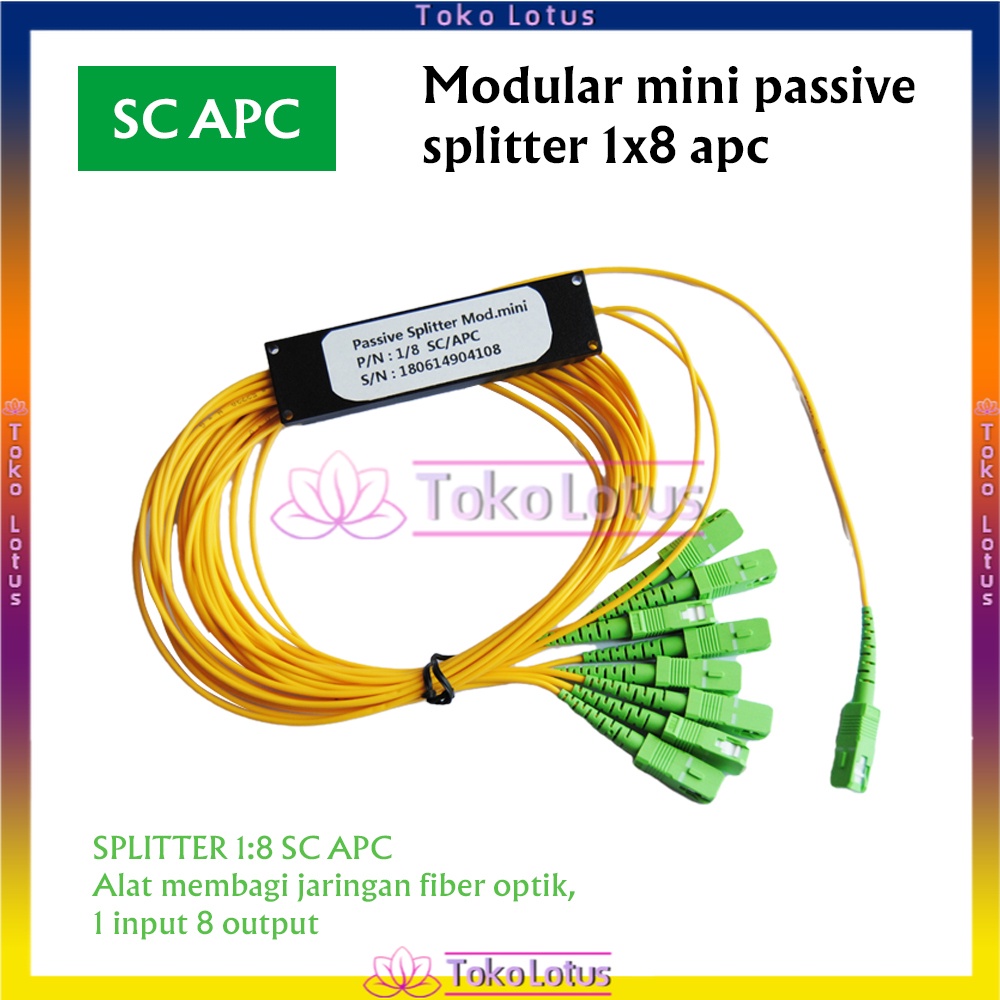 Passive splitter / pasif spliter 1:8 fiber optic SC APC [Bisa Bayar Ditempat]