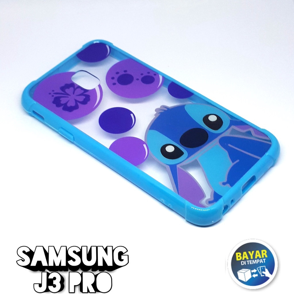 Casing Samsung J3 pro Case Anticrack Transparan Motif Lucu