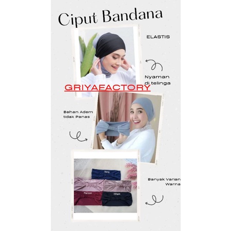 Ciput Bandana Karet - Dalmaan Hijab atau Kerudung - Bandana