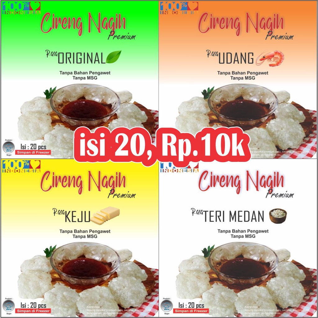 

Cireng Rujak plus Sambal Isi 20 Pcs Nagih