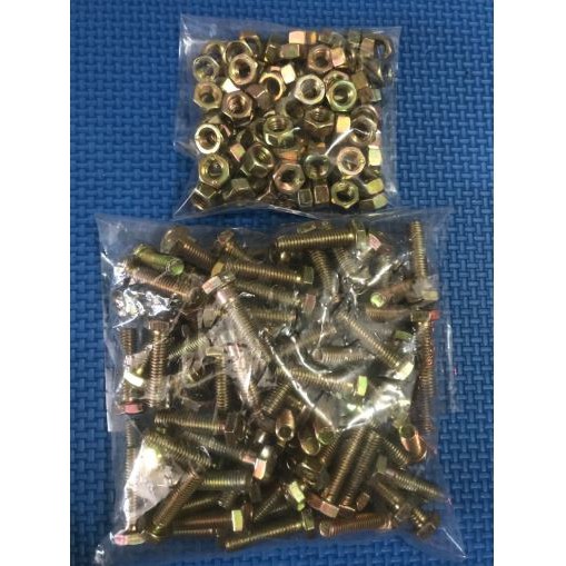 Paket 100 Pcs Baut 10 + Mur (6mm) x 3 cm