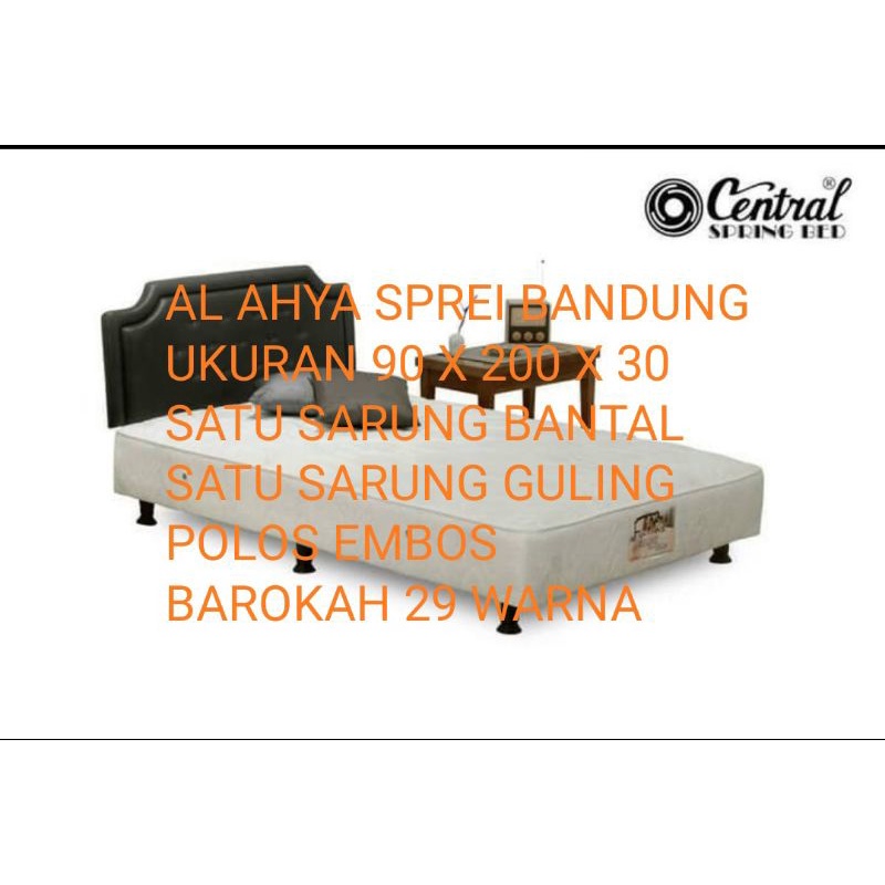 SPREI SET SINGLE POLOS EMBOS 90 X 200 X30 - BISA PILIH WARNA