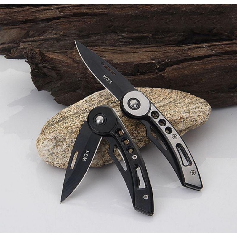 PIsau Lipat Mini Camping Portable Saku Survival panjang Alat Survival Camping baja outdoor masak