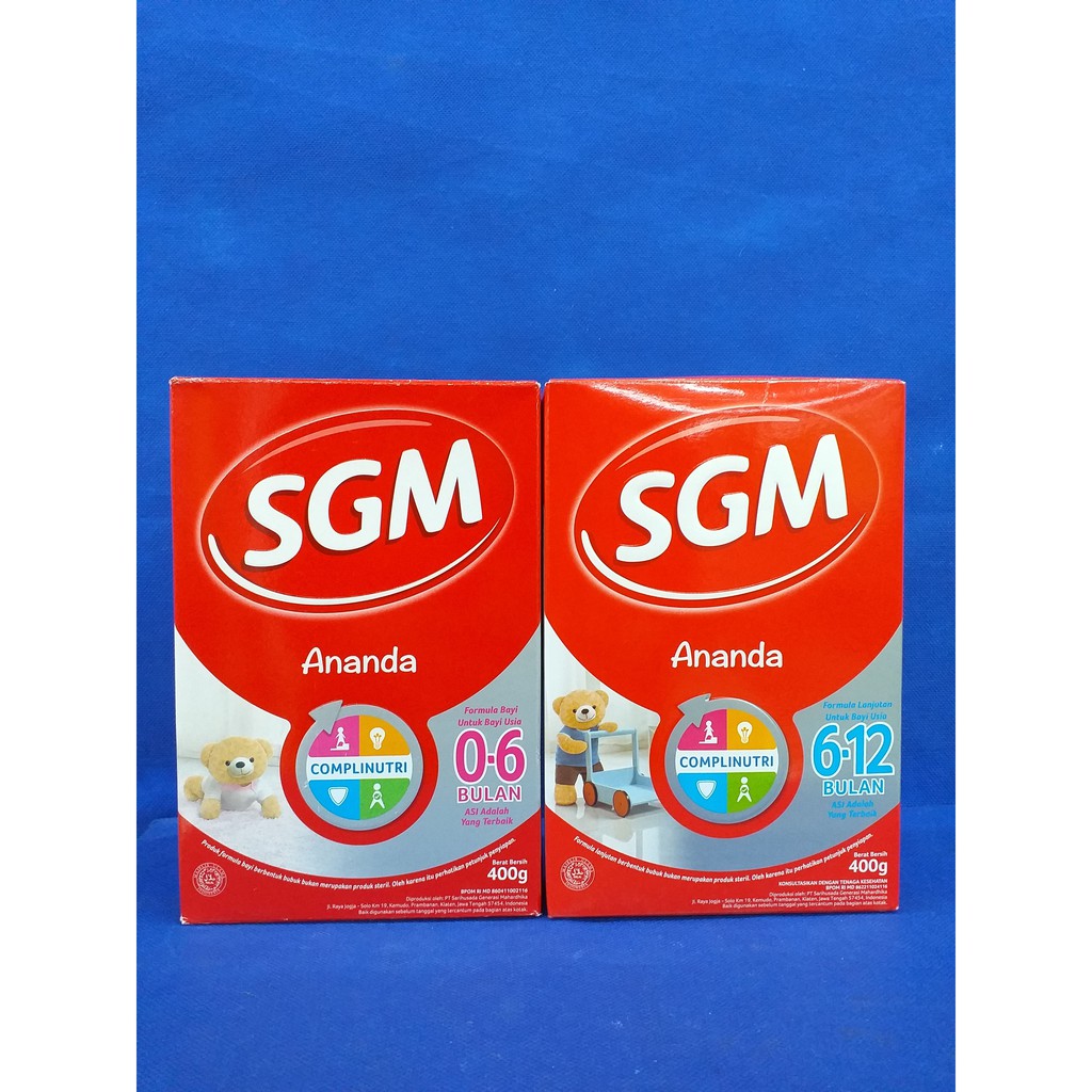 

SGM Ananda 0-6 & 6-12 400gr