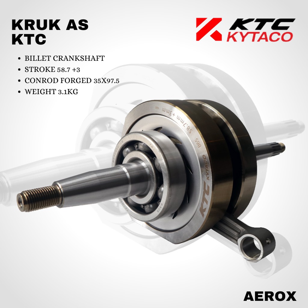 Kruk as Crankshaft Aerox Ktc Kytaco +3mm Billet