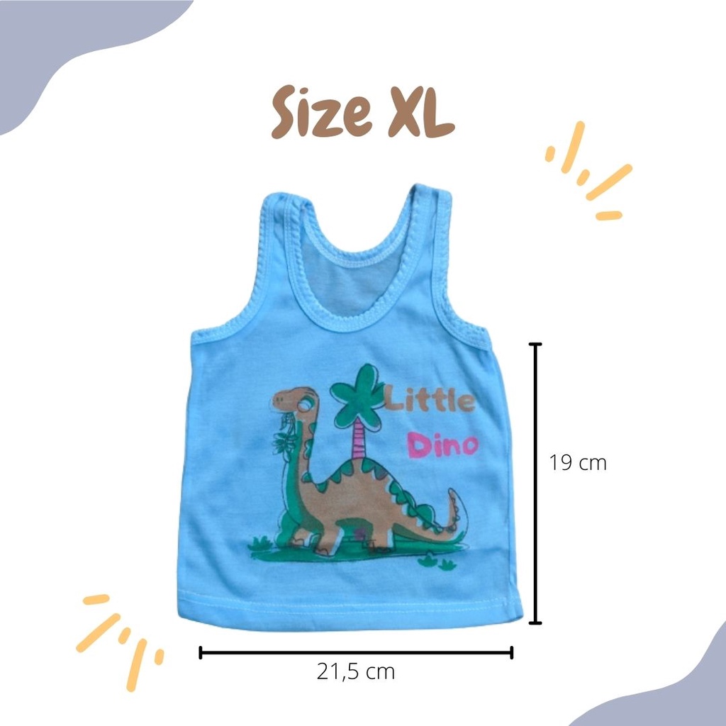 Kaos Dalam Anak Singlet Anak Bayi Newborn Warna Warni SWEET CHILD Motif Dino Cewek Cowok