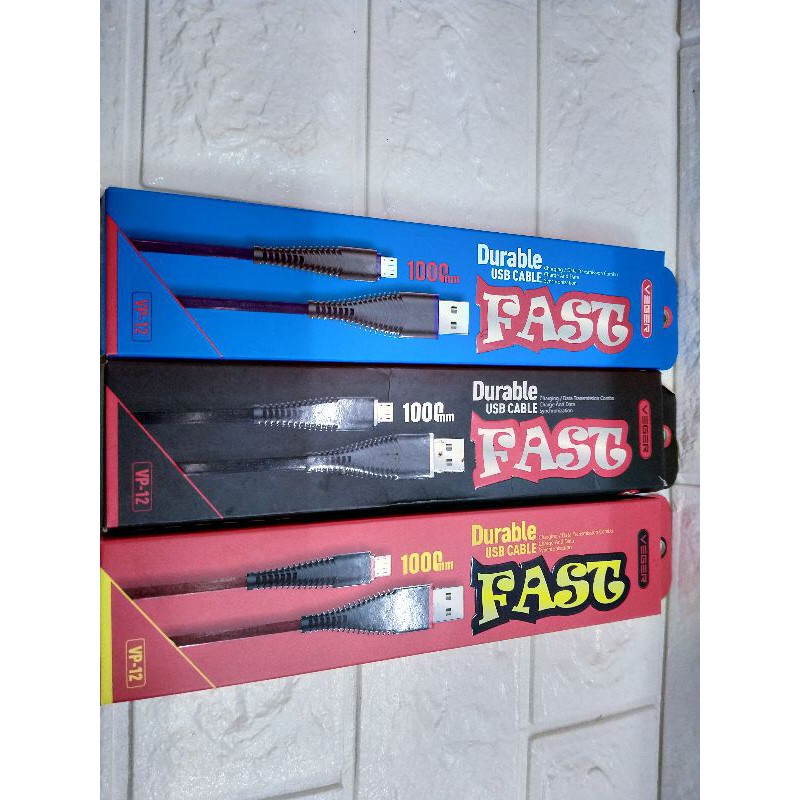 Kabel Micro &amp; Fast Chargin Kabel usb Micro Android Led lightning 1M / 3A Model Quick Charge