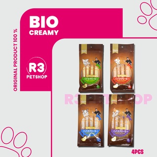 Snack Kucing Bio Creamy All Varian 15gr x 4pcs @1dus isi 12pack - Cemilan kucing