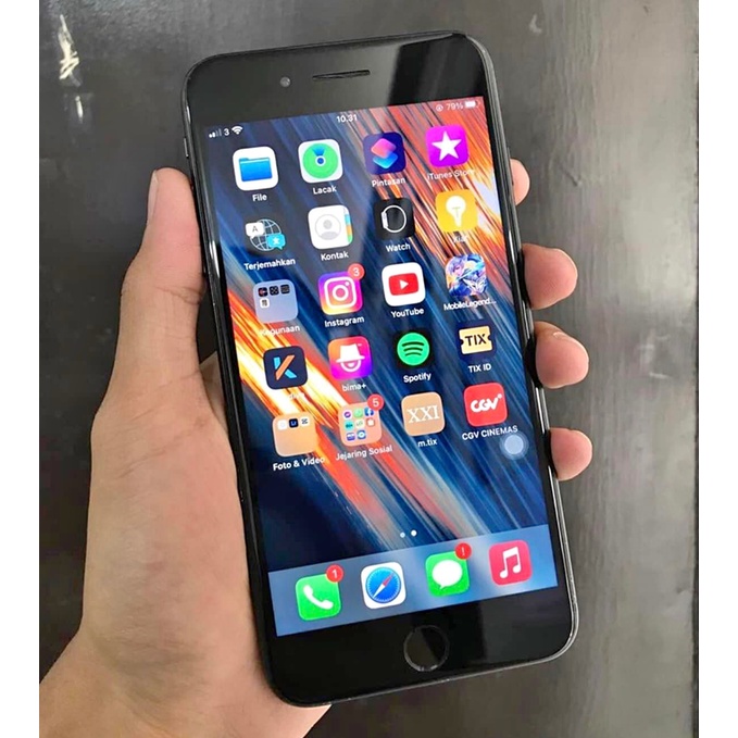 CUCI GUDANG HP MURAH/iPHONE 7 PLUS/8/128 GB/SECOND LIKE NEW 98%/MISTERY BOX/BOXMISTERY.GARANSI-2