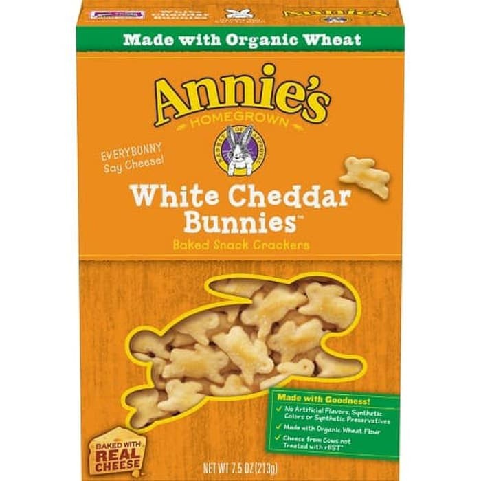 

Annie's Annies Homegrown White Cheddar Bunnies Baked Snack Crackers