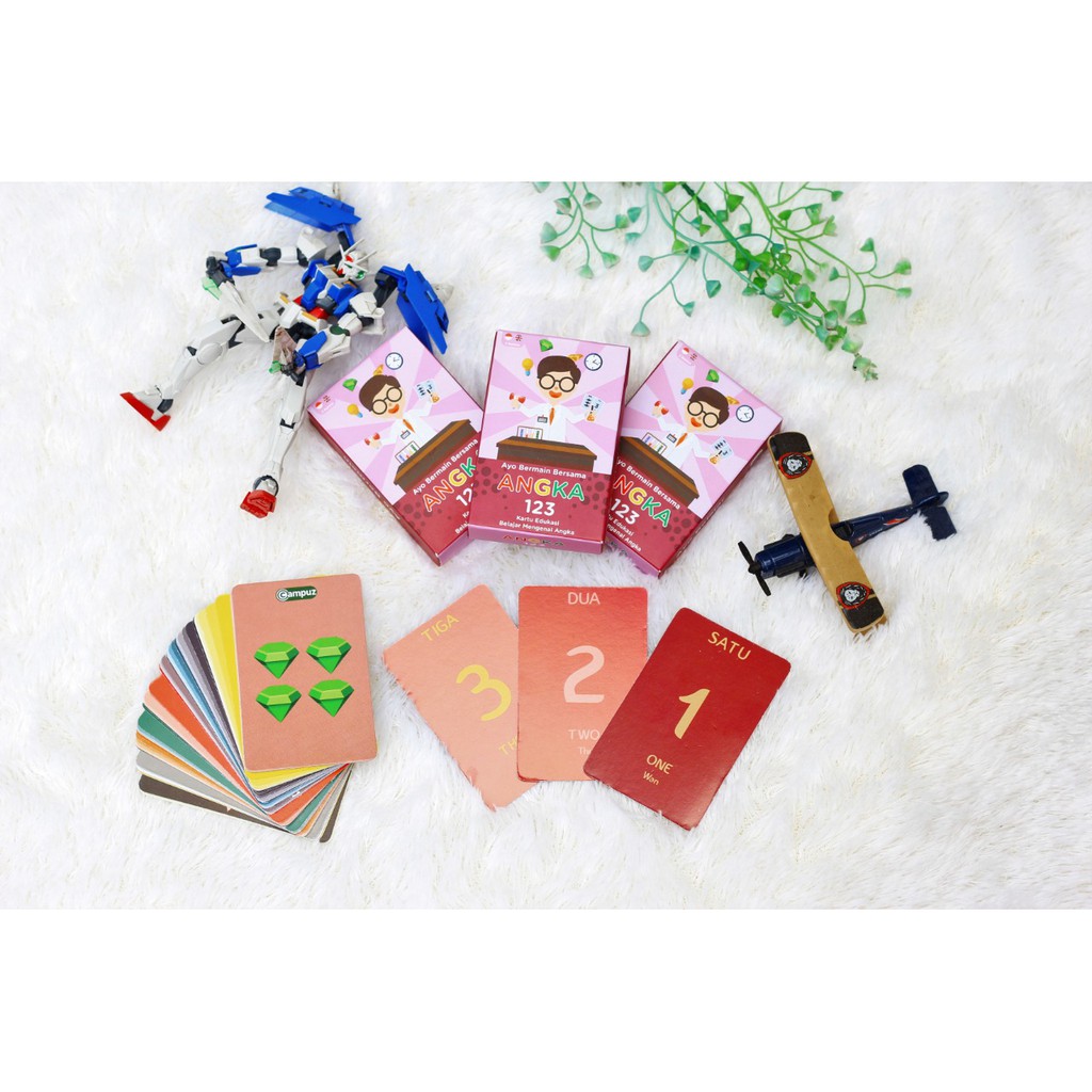 Flash card angka Flash Card mainan edukasi anak Campuz.id