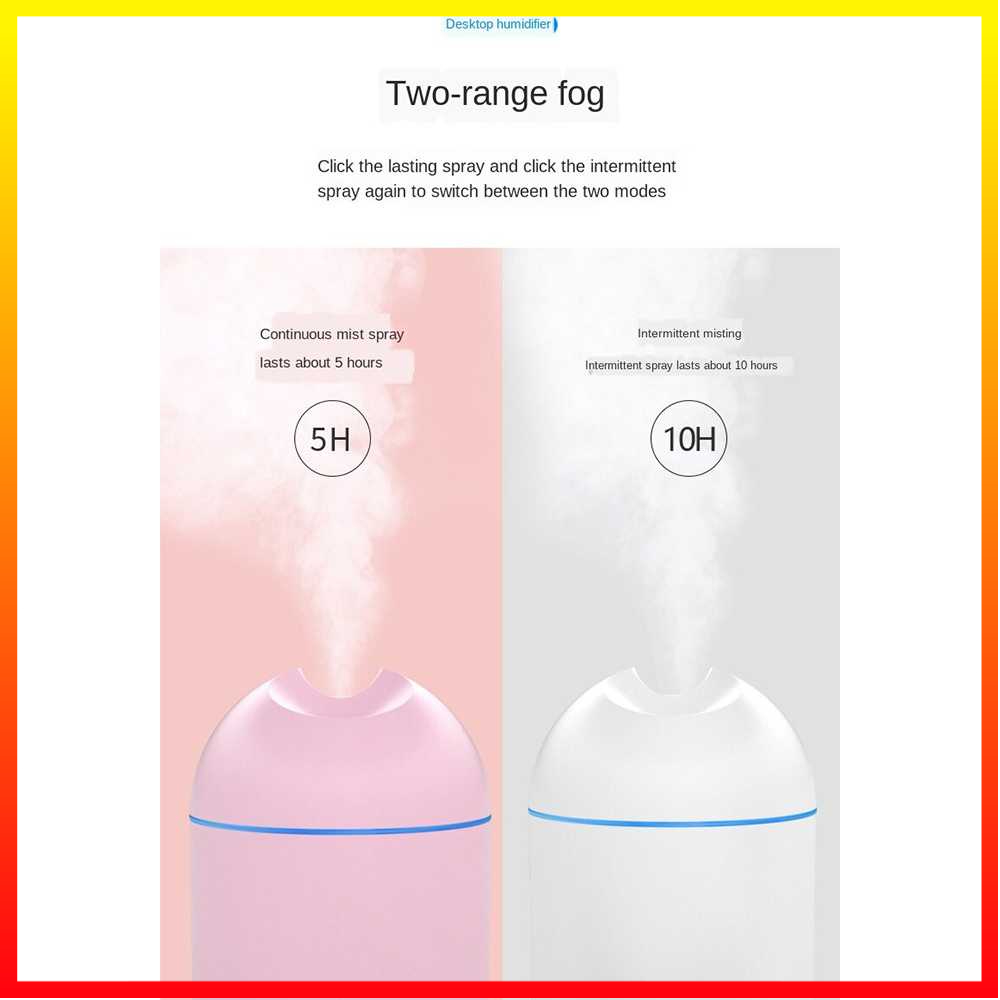 Air Humidifier Tenaga USB Lampu RGB Aromatherapy Hydrating Sprayer 250ml CHUBAN - 7RHXKVWH