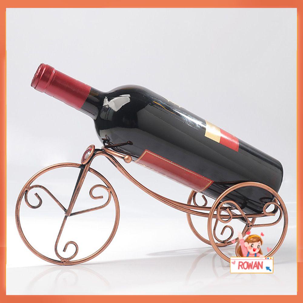 Holder Botol Wine Desain Bunga Bahan Besi Tempa Gaya Vintage Untuk Dekorasi Rumah