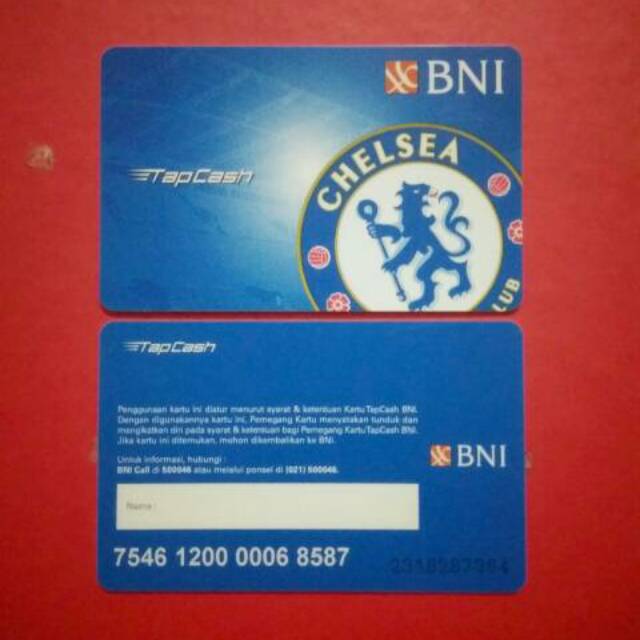 BNI Tapcash edisi Klub CHELSEA /Like eMONEY eTOLL Flazz or Brizzi