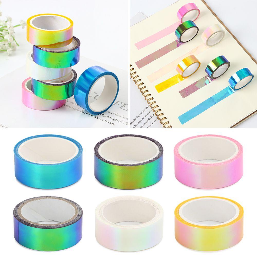 Nanas Tape Perekat Kantor Baru DIY Tapes Alat Tulis Rainbow Glitter