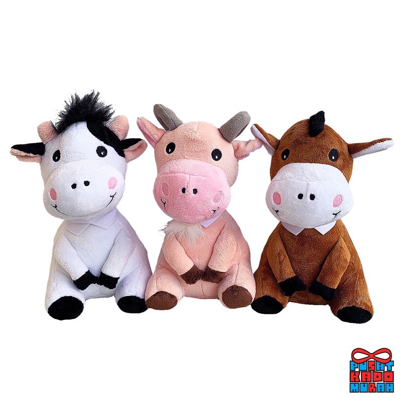 Boneka Animal - Cow / Sapi - Goat / Kambing - Horse / Kuda