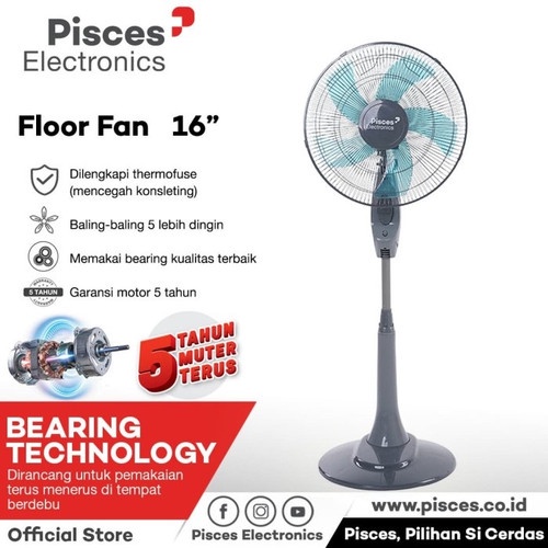 PISCES BEARING STAND FAN KIPAS ANGIN BERDIRI 16&quot; SF 1680 ORI