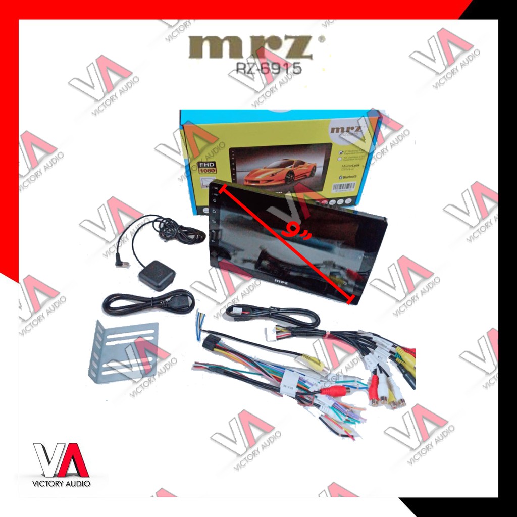 Head Unit Double Din Android MRZ MR-6915 9 Inch RAM 1GB ROM 16GB Universal Full Glass HD 1080p ORI