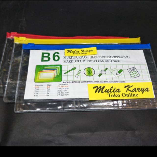 

Map Zipper Transparan B6