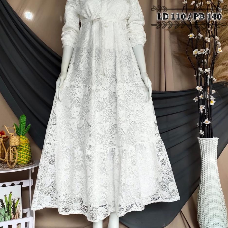 KODEO4a4Z--PRINCESS MAXI DRESS MUSLIM BRUKAT LD 110 - 120