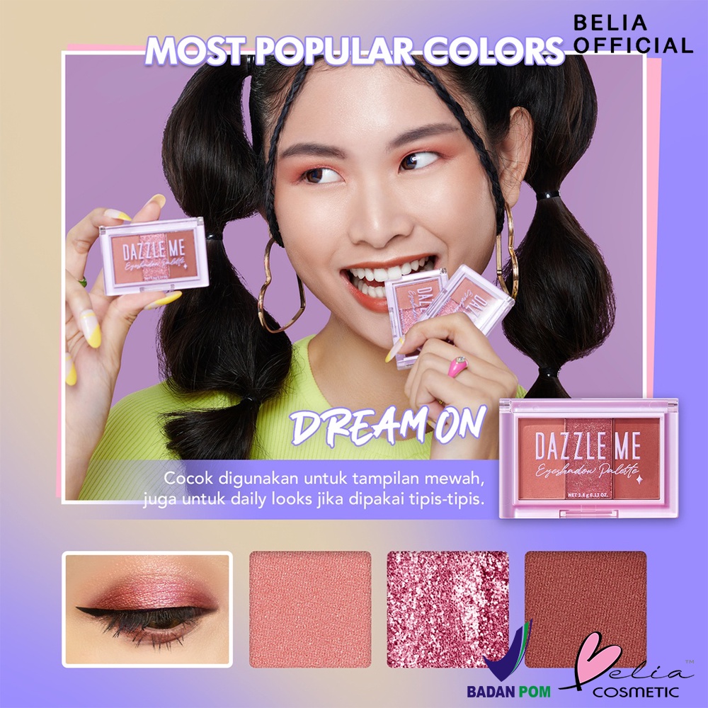 ❤ BELIA ❤ DAZZLE ME Cutie Pie Eyeshadow Palette 3 Colors | Eye Shadow | Riasan Mata | BPOM