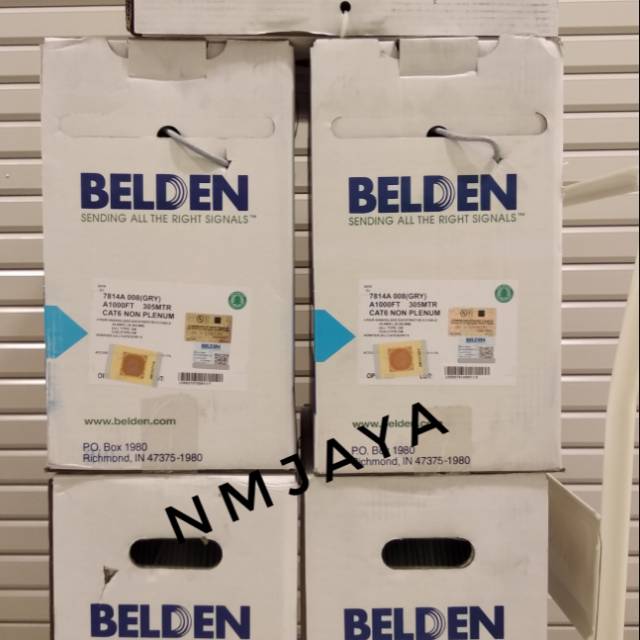 Belden Kabel Lan UTP Cat6 Belden USA Original Harga Meteran Tipe 7814A Grey POE Support